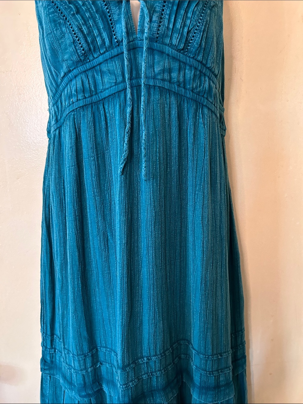 Z Supply Divinity Teal Spaghetti-Strap Maxi Dress size S - Picture 4 of 12